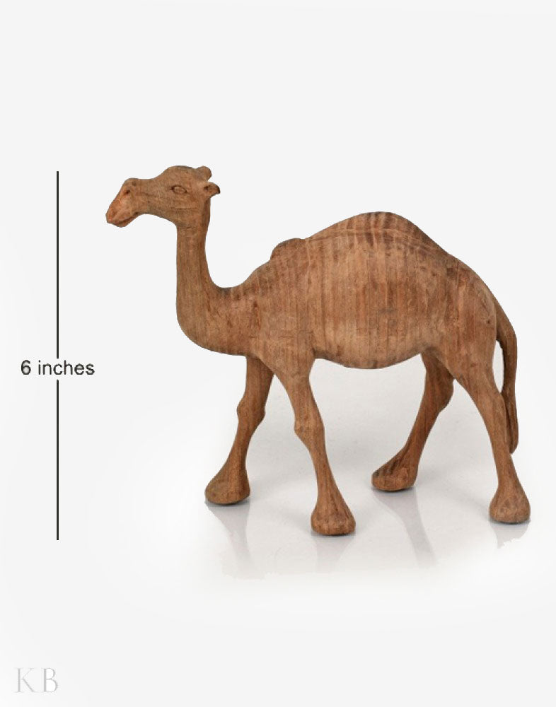 Walnut Wood Carved Desert Camel - Kashmir Box