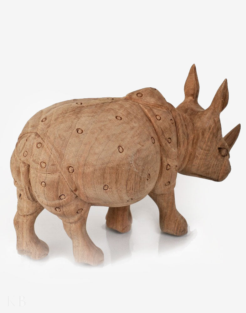 Walnut Wood Carved Hippopotamus - Kashmir Box