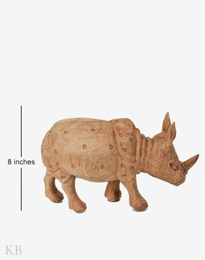 Walnut Wood Carved Hippopotamus - Kashmir Box