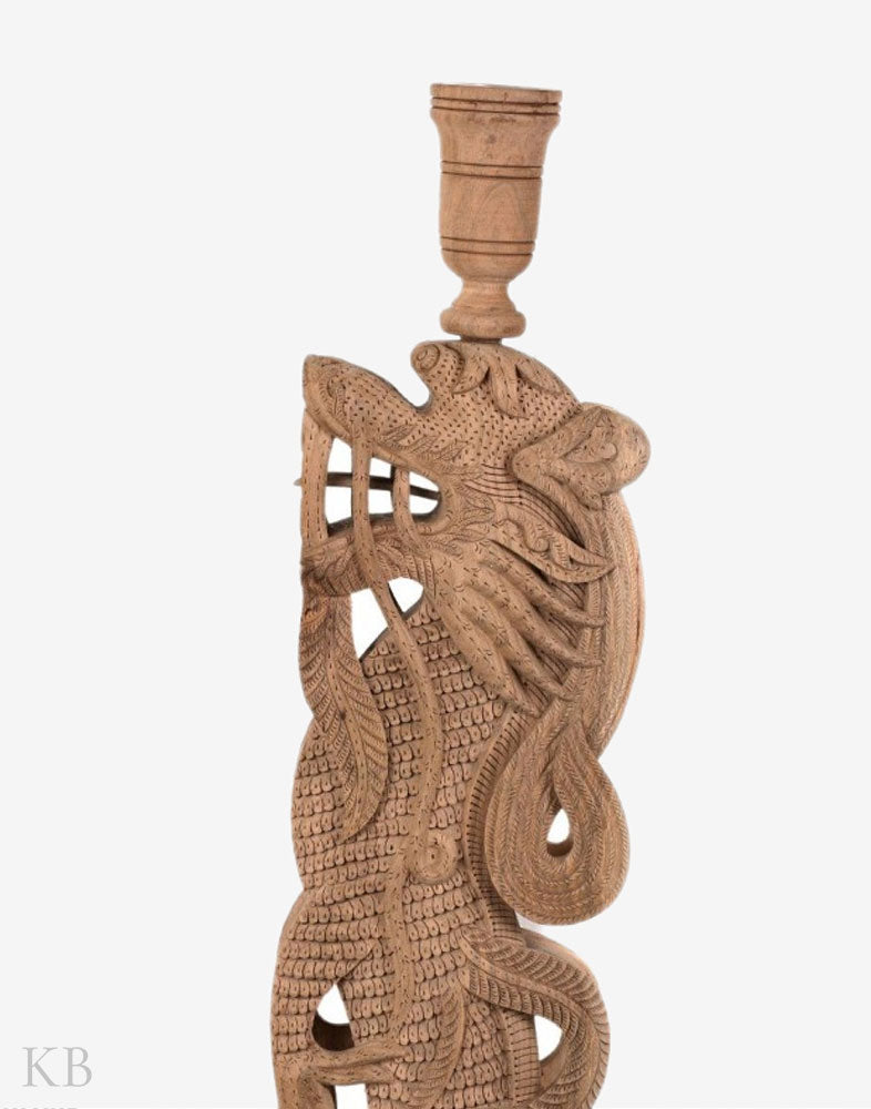 Handmade Engraved Dragon Large Floor Lamp - Kashmir Box