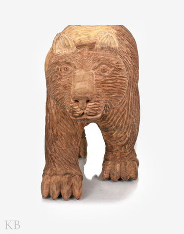 Walnut Wood Handcrafted Sculpted Bear - Kashmir Box