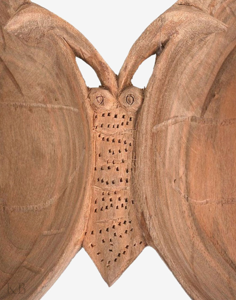 Walnut Wood Handmade Butterfly Bowl - Kashmir Box