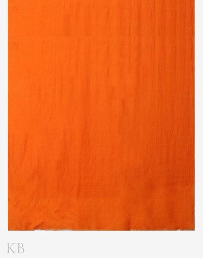 Carrot Orange Plain Cashmere Pashmina Shawl - Kashmir Box