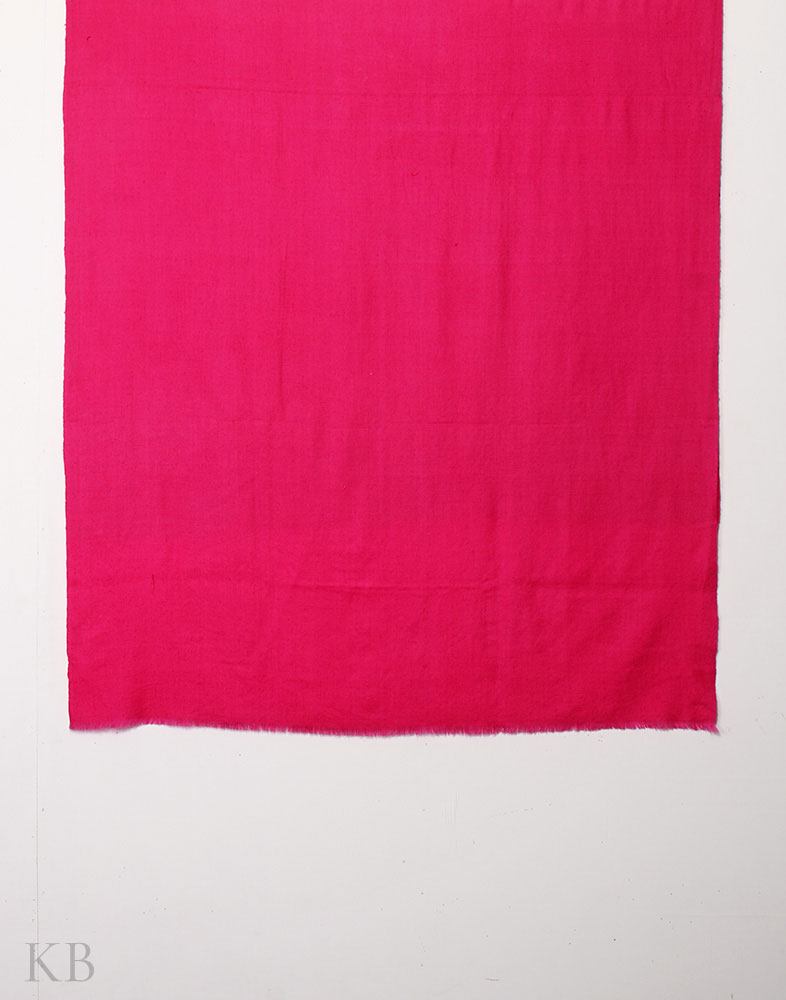 Hot Pink Solid Cashmere Pashmina Shawl - Kashmir Box