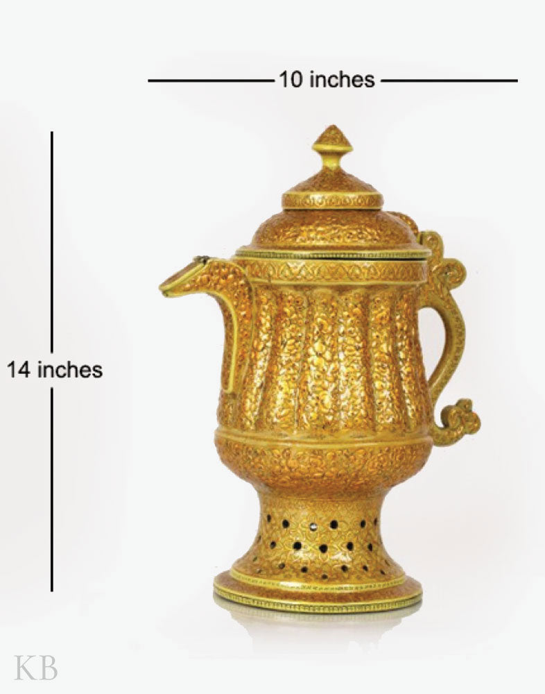 Gold Exquisite paper Mache Samovar - Kashmir Box