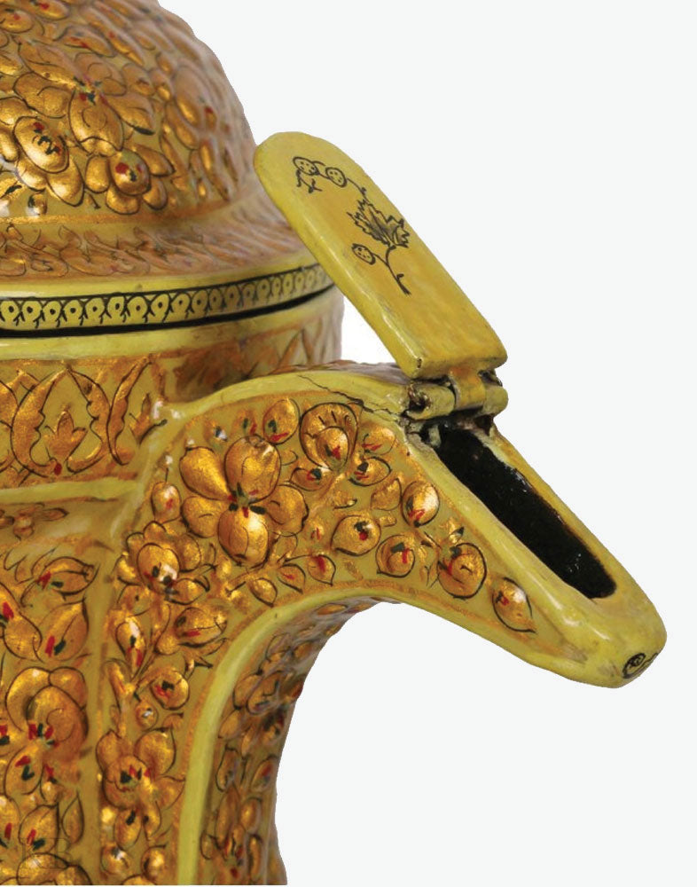 Gold Exquisite paper Mache Samovar - Kashmir Box
